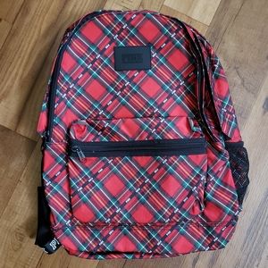 PINK Victoria Secret Campus Backpack Red Plaid